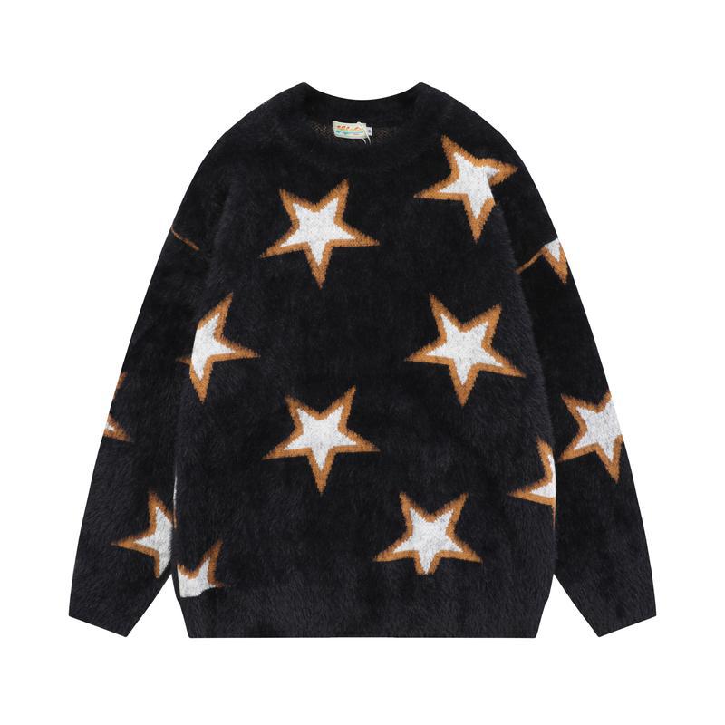 Men's Round Neck Knitting Loose Sweater
