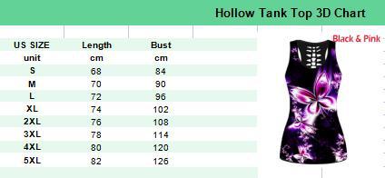 Digital Printing Hollow Sexy Vest Girl Fashion Yoga Vest Suit