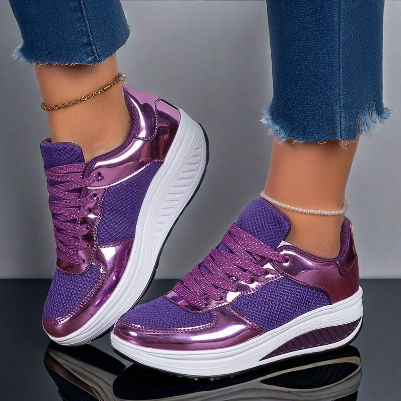 Women's Fly Woven Mesh Breathable Casual Sneaker Platform