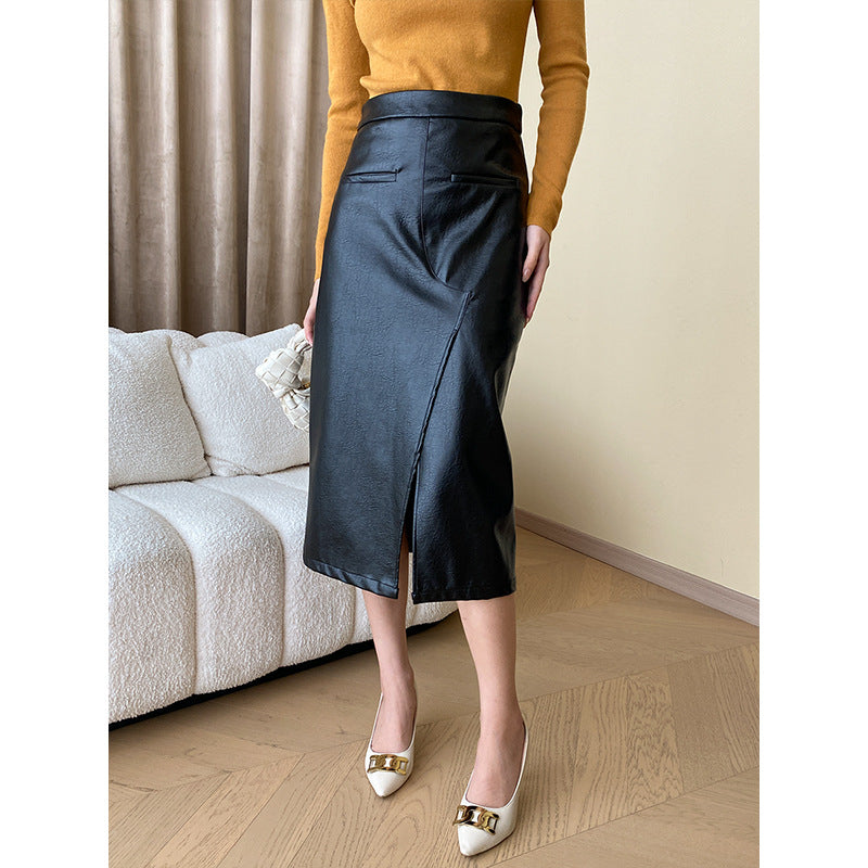 Irregular Slit Cut Texture Straight Slimming