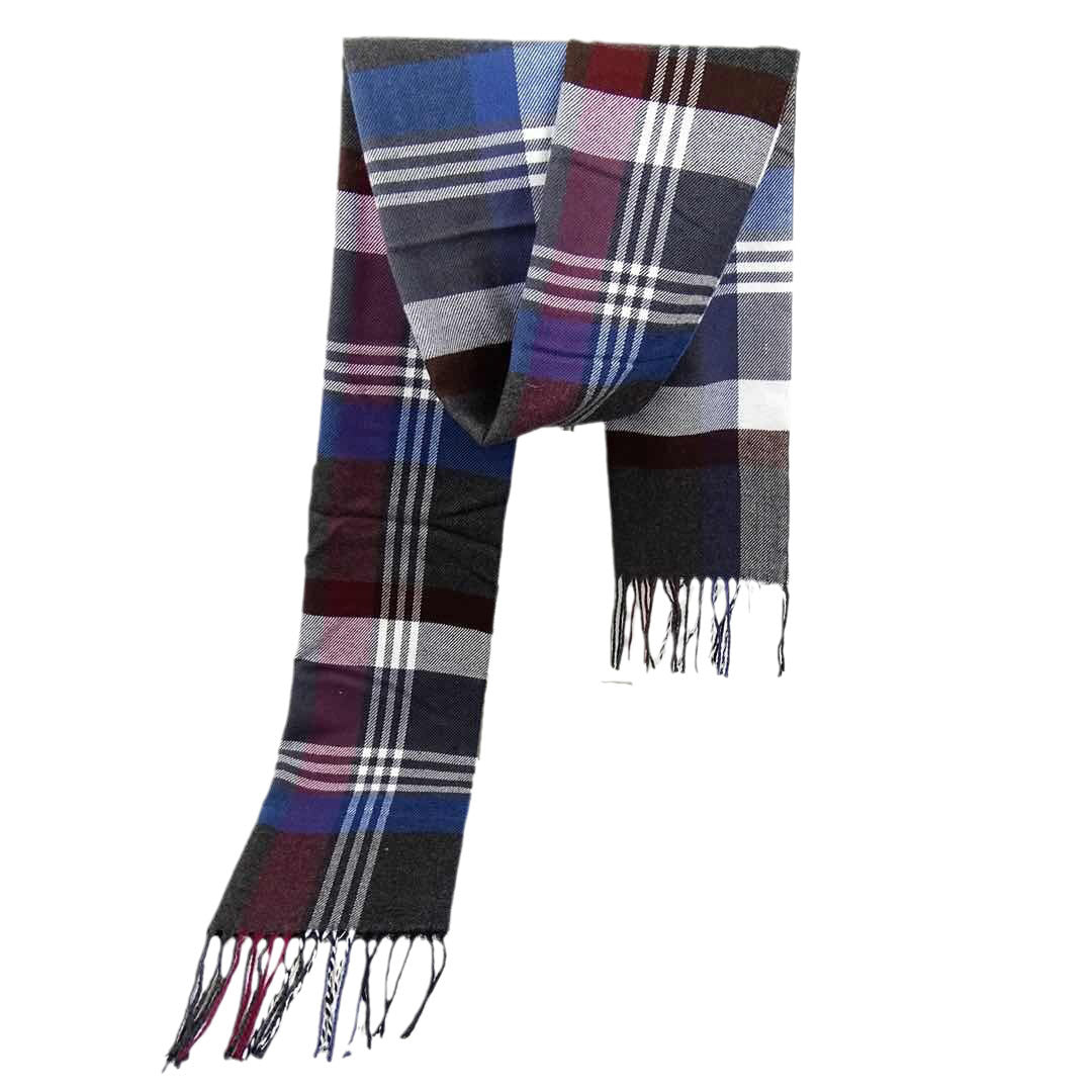 Men's Versatile Reversible Checkered Shawl Scarf