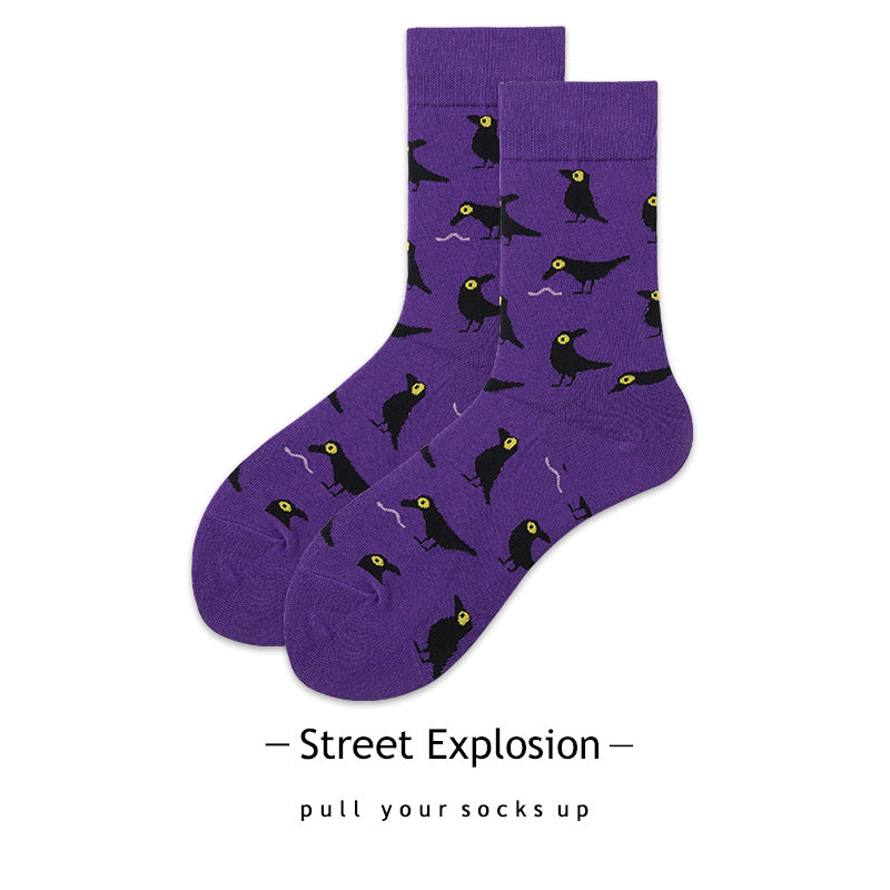 Cartoon Jacquard Sports Skate Socks