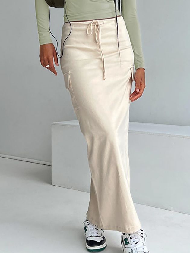 Women's Fashionable All-matching Tied High Waist Skirt