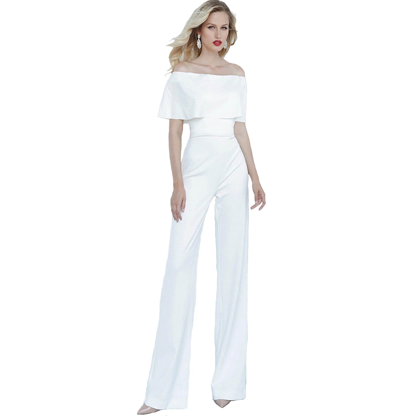 Ladies Lotus Leaf One-shoulder Jumpsuit