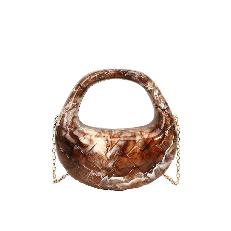 Dumpling   Bag Women's Fashion Rhombus Dinner Bag
