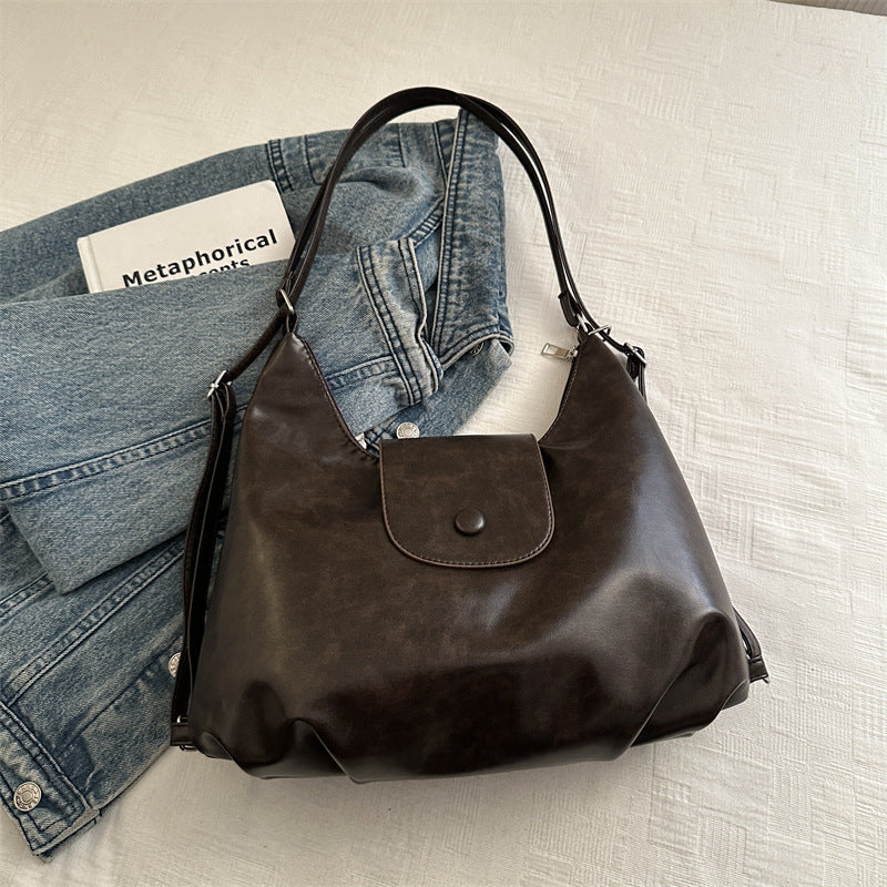 New Large Capacity Commuter Backpack Design Textured One-shoulder Bag
