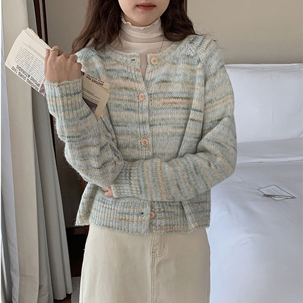 Lazy Wool Knit Cardigan Women's Jacket