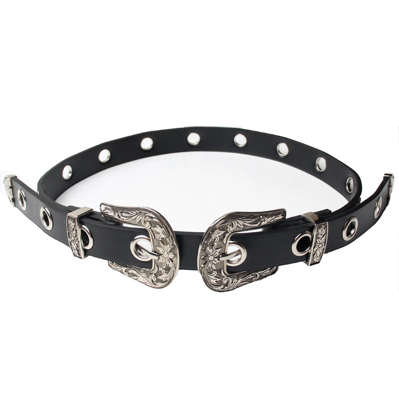Dark Metal Punk Rock Girl Handsome And Full Of Jeans Belt