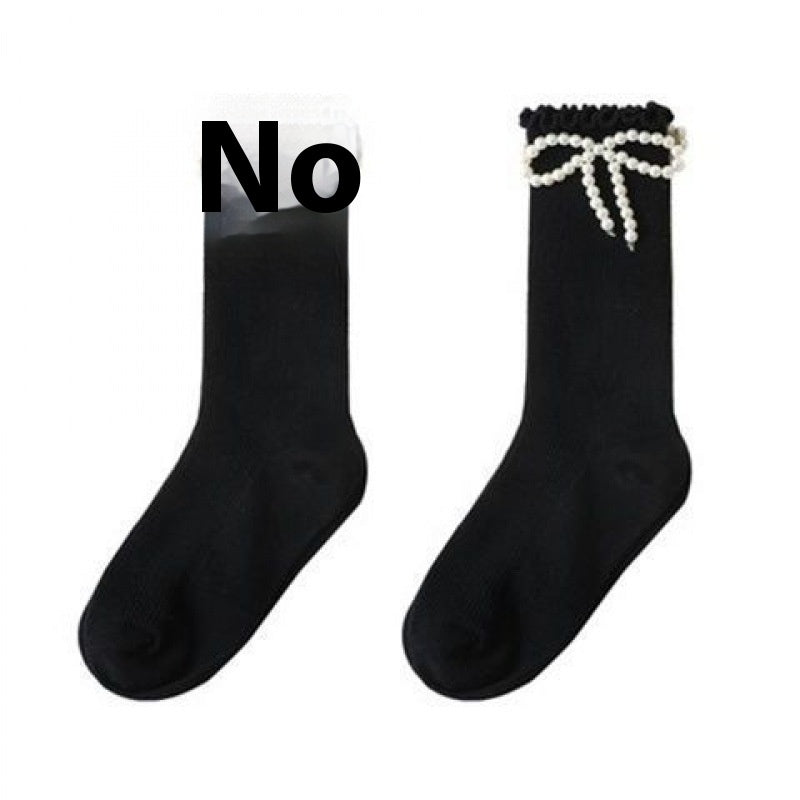 Pearl Girls' Socks Cute Japanese Style Children's Tube Socks
