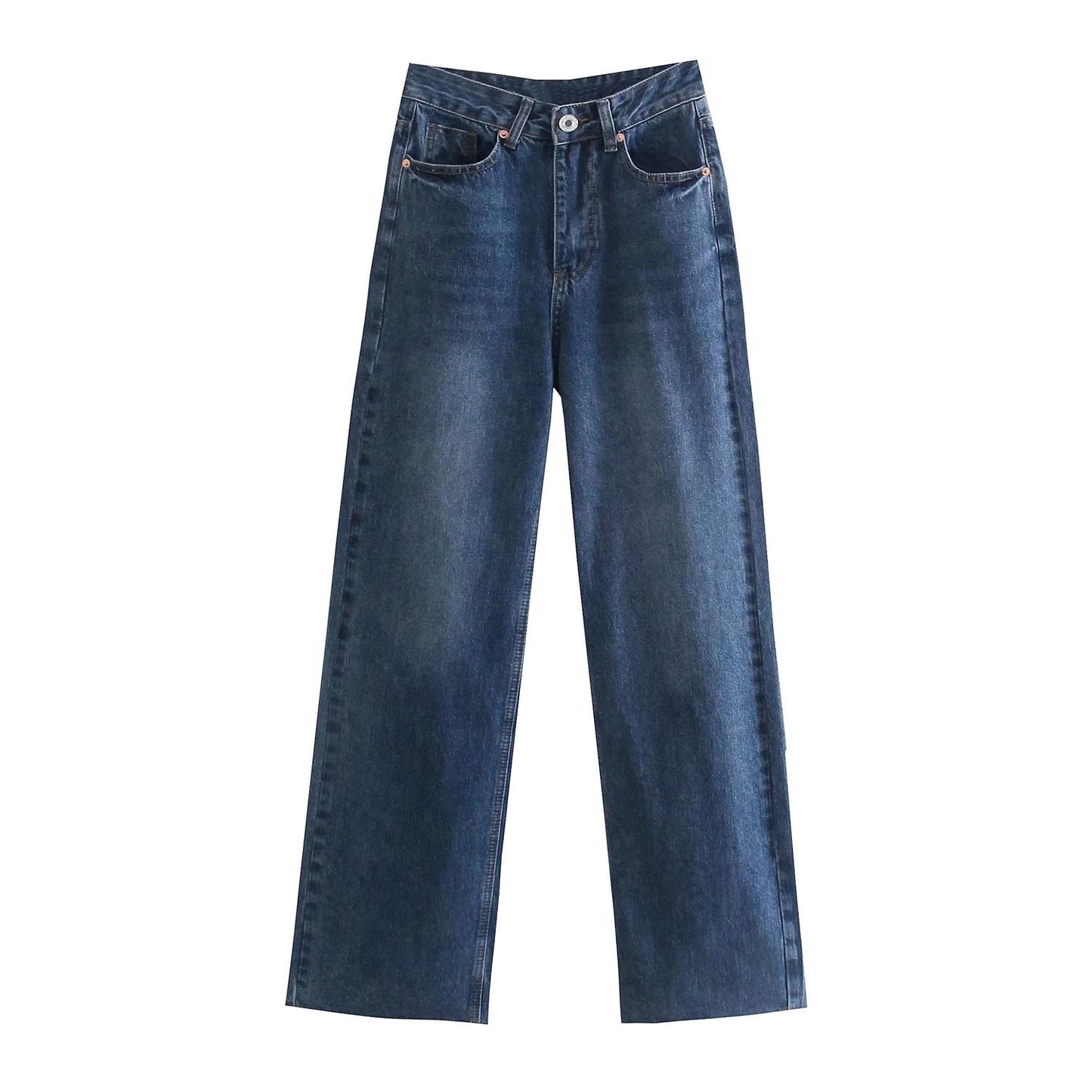 Women's High Waist Colorful Jeans Loose Slimming Wide Leg Pants