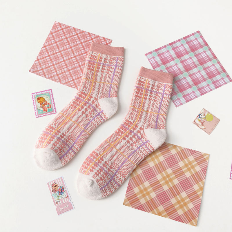 Female Female Middle Tube Cartoon Extra Thick Warm-keeping Socks