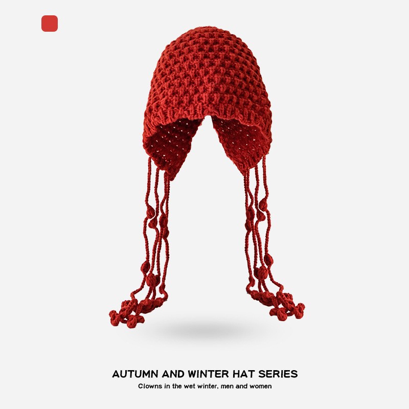 Handmade Woven Head-wrapping Hat Hollow Retro Artistic