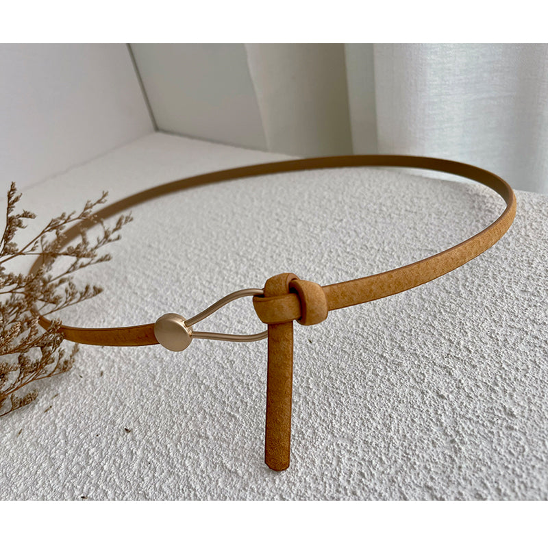 Pigskin Thin Belt Non-porous Suit Dress Decoration