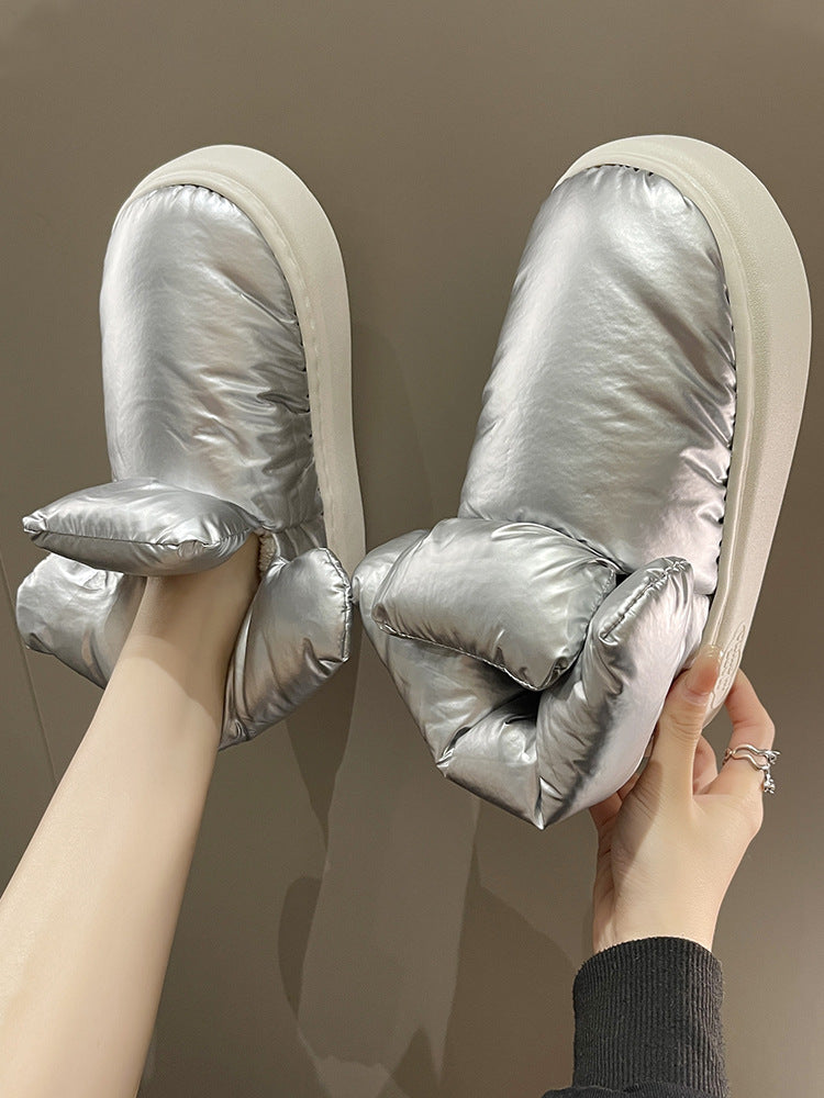 Warm Thick Soled Non Slip Down Bread Cotton Shoes