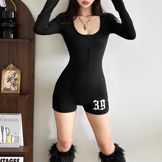 Stylish Versatile Slim-fit Womens One-piece Shorts