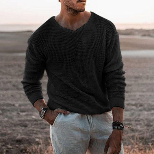 Langærmet sweater med rund hals