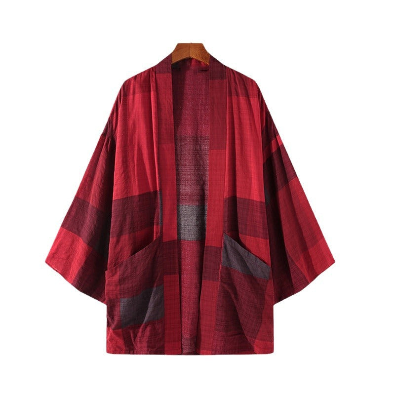 Loose Stitching Shirt Cloak For Men