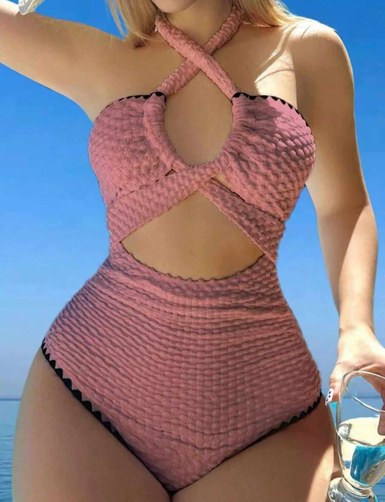 Sexy Backless One-Piece Swimsuit Women