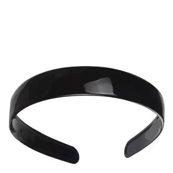 Sleek Black Non-Slip Wavy Toothed Bangs Hairband Invisible Headband For Makeup