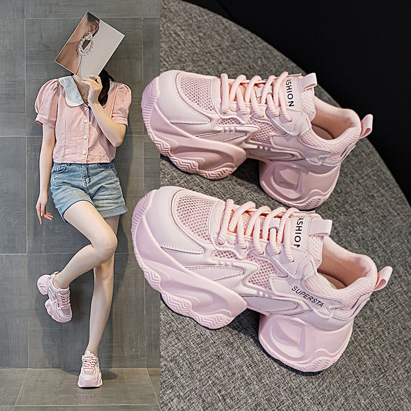 Thick Bottom Small Popular Internet Celebrity Breathable Casual Sneaker