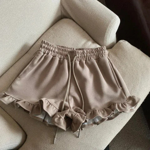 Real-shot Ruffled-edge Designer-style Niche Sporty Casual Shorts