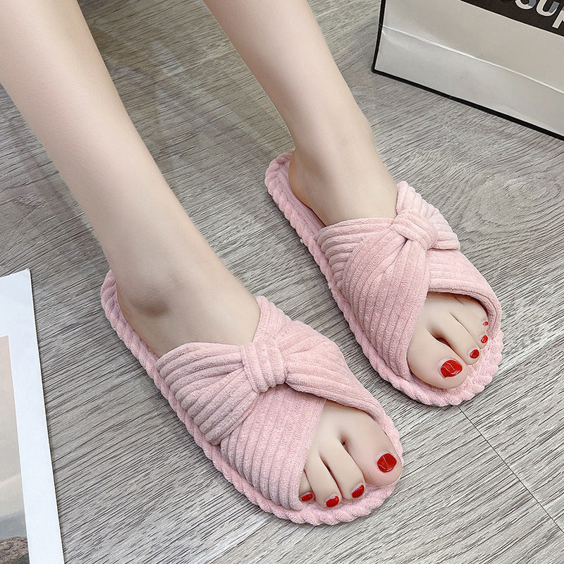 Cute Home Indoor Soft Bottom Comfortable Cotton And Linen Slippers