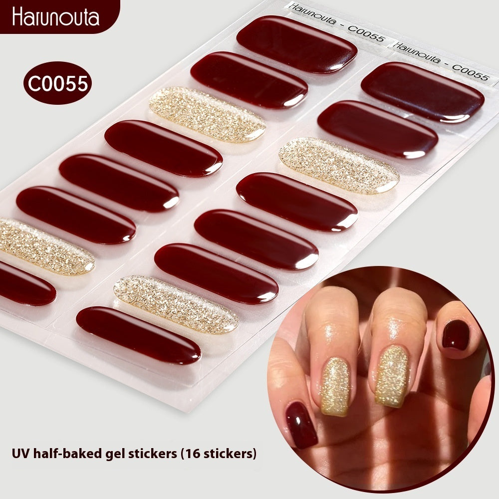 Nail Stickers UV Gel Nail Sticker Semi-curing