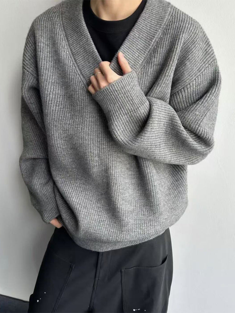 Layered Look With A Relaxed Knit Cardigan Over A Base Top