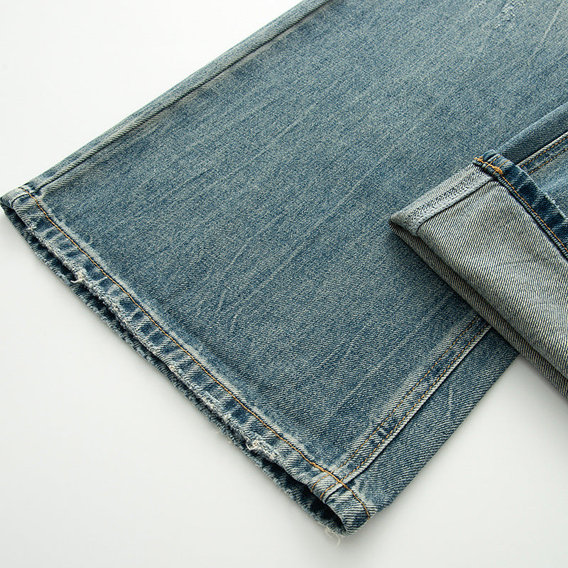 Tidlig Efterår Nye Højtaljede Slankende Retro Lige Jeansbukser Til Kvinder