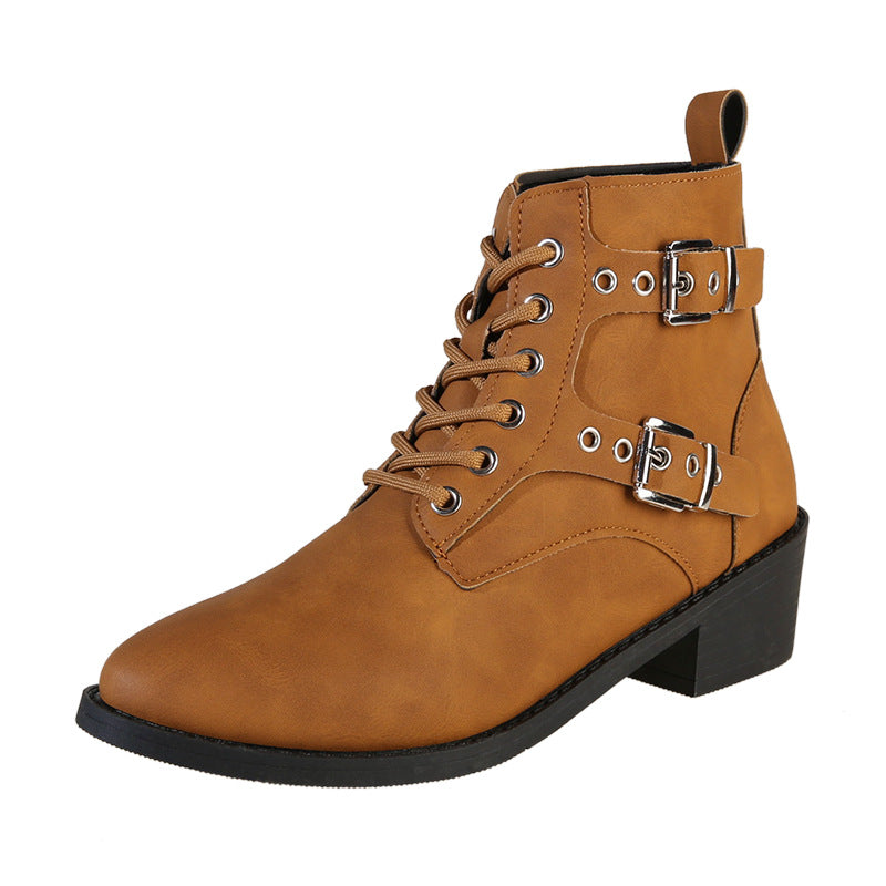 Women's Fashion Casual Western Denim Ankle Boots