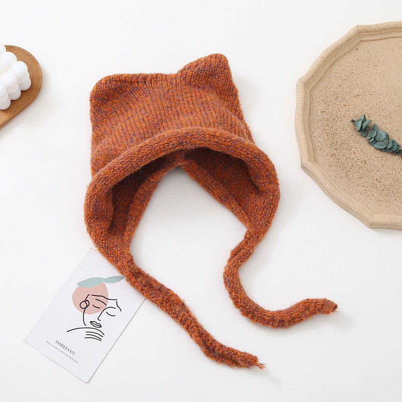 Women's Fashion Warm Cat Ears Woolen Hat