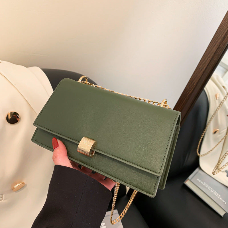 Simple Western Style Popular Korean Shoulder Crossbody Fashion Chain Small Square Bag