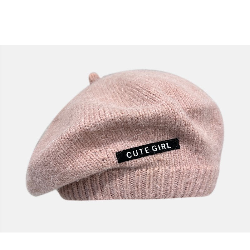 Rabbit Fur Beret Women's Autumn And Winter
