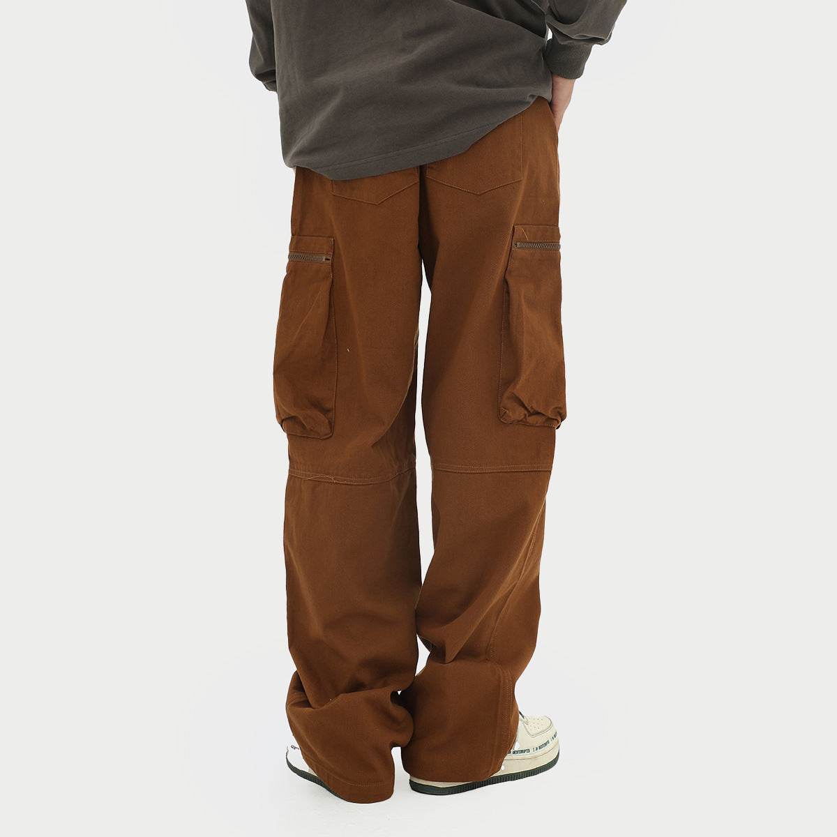 Overalls Lynlås Overdimensionerede Baggy Lige Bukser