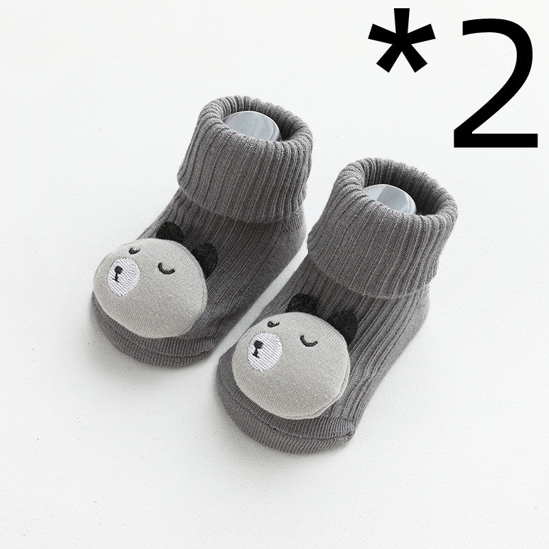 Newborn Baby Socks With Three-dimensional Cartoon Doll