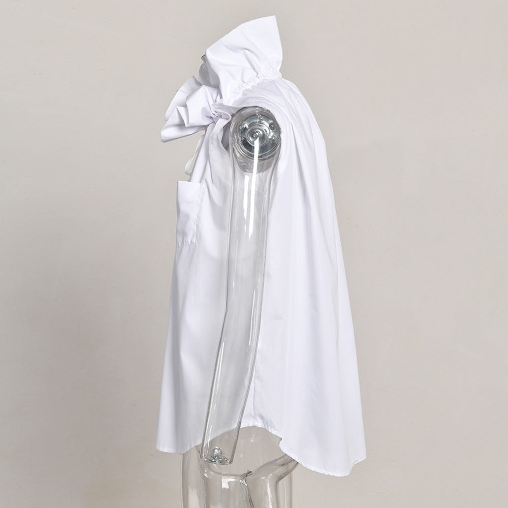 Stand Collar Loose Shirt Women's Summer New Sleeveless Shirt