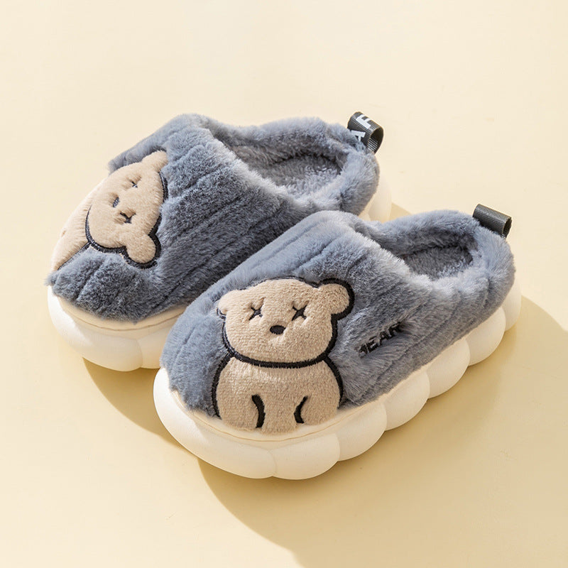 Winter Leisure Warm Home Children Cotton Slippers