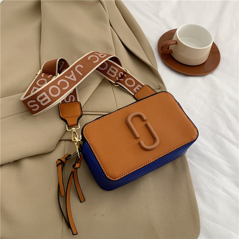 Taske, moderigtig, bred skulderrem, crossbody, lille taske, moderigtig, all-match lille firkantet taske