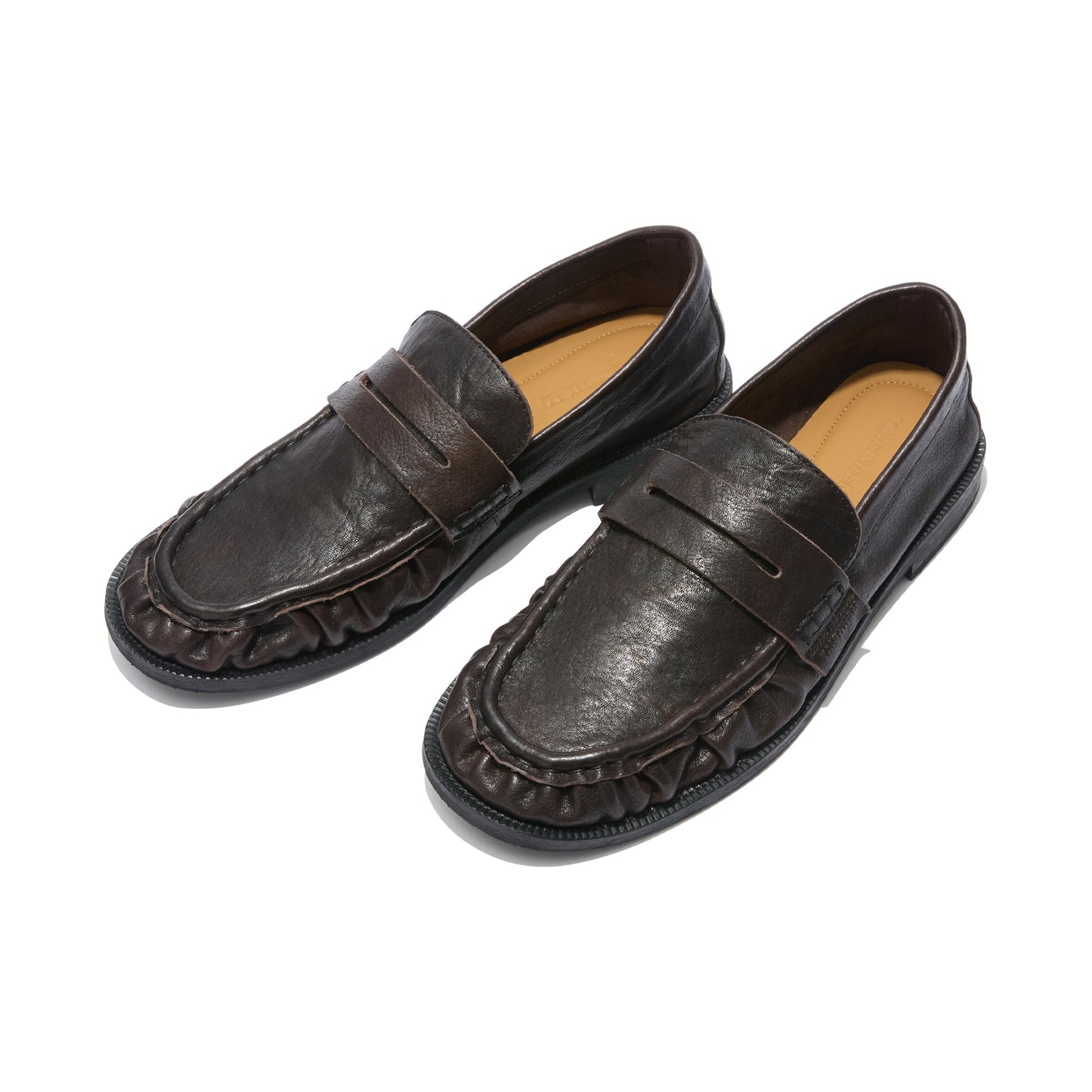 Mapi Neri Soft Crinkled Washed Leather Loafers