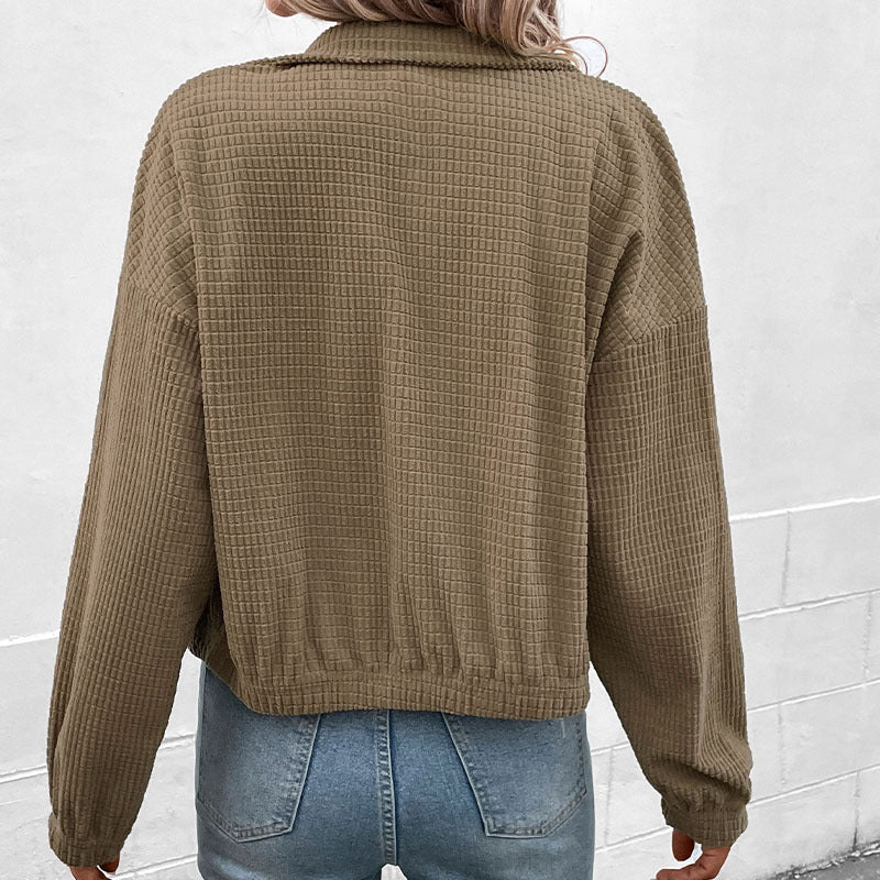Fashion Leisure Corduroy Female Brown Jacket