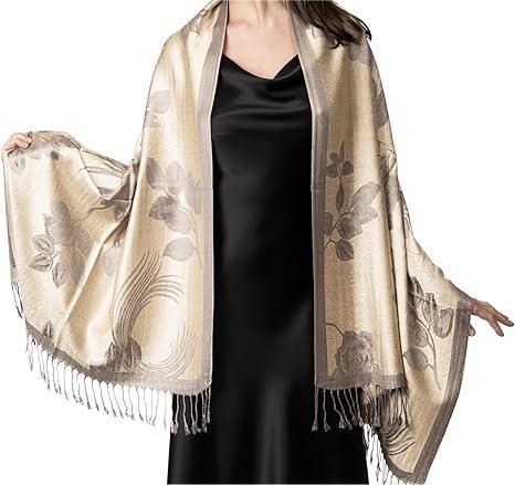 Womens AutumnWinter Faux Cashmere Shawl Cozy Wrap Scarf For Warmth
