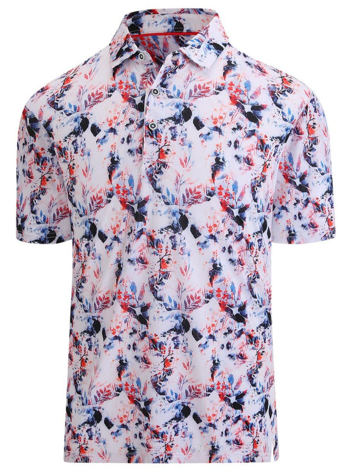 Printing European And American Men's Short Sleeve
