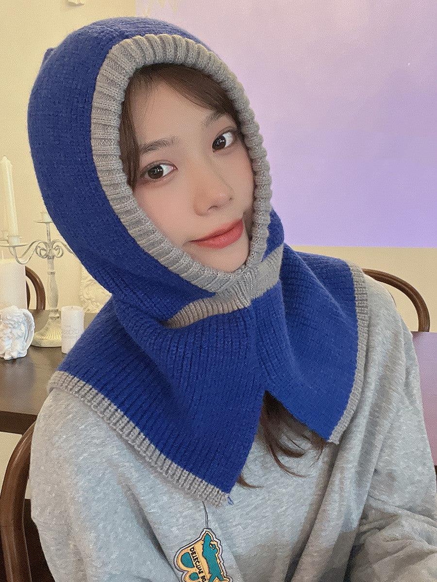 Women's Warm Knitted Hooded Scarf