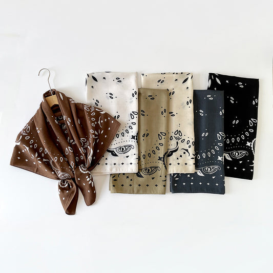 Cashew Flower Silk Scarf Square Handkerchief High-End Paisley Large Scarf
