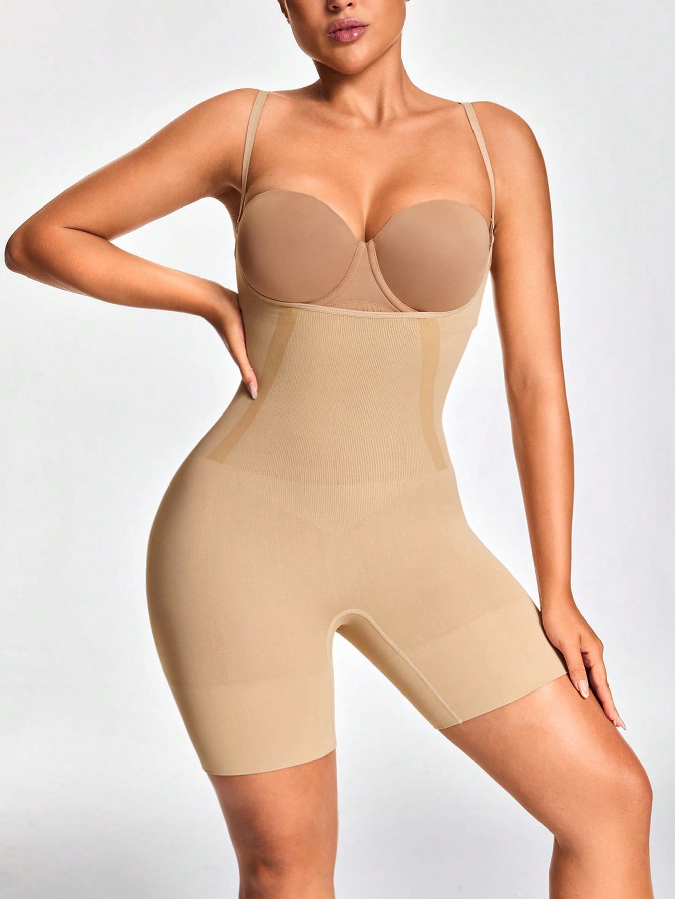 Premium UnderWire Cupped Thong Bodysuit For Women - Tummy & Waist Control With Natural Butt-Lift Effect