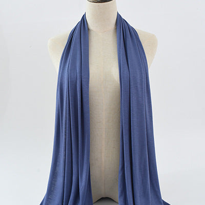Solid Color Rayon Jersey Women's Scarf Mercerized Cotton Modal Kerchief