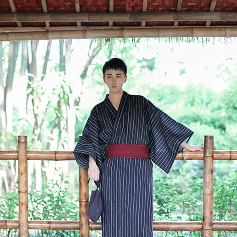 Japanese Men's Traditional Kimono Bathrobe And Household Clothes