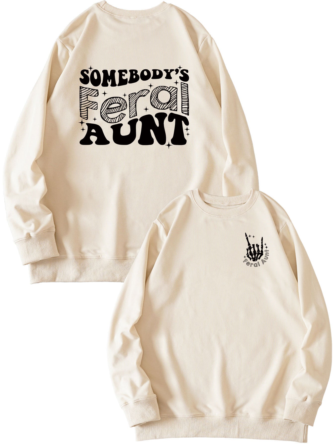 Printet sweatshirt til damer - Løs og alsidig