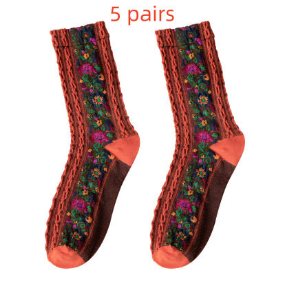 Ethnic patterned tube socks
