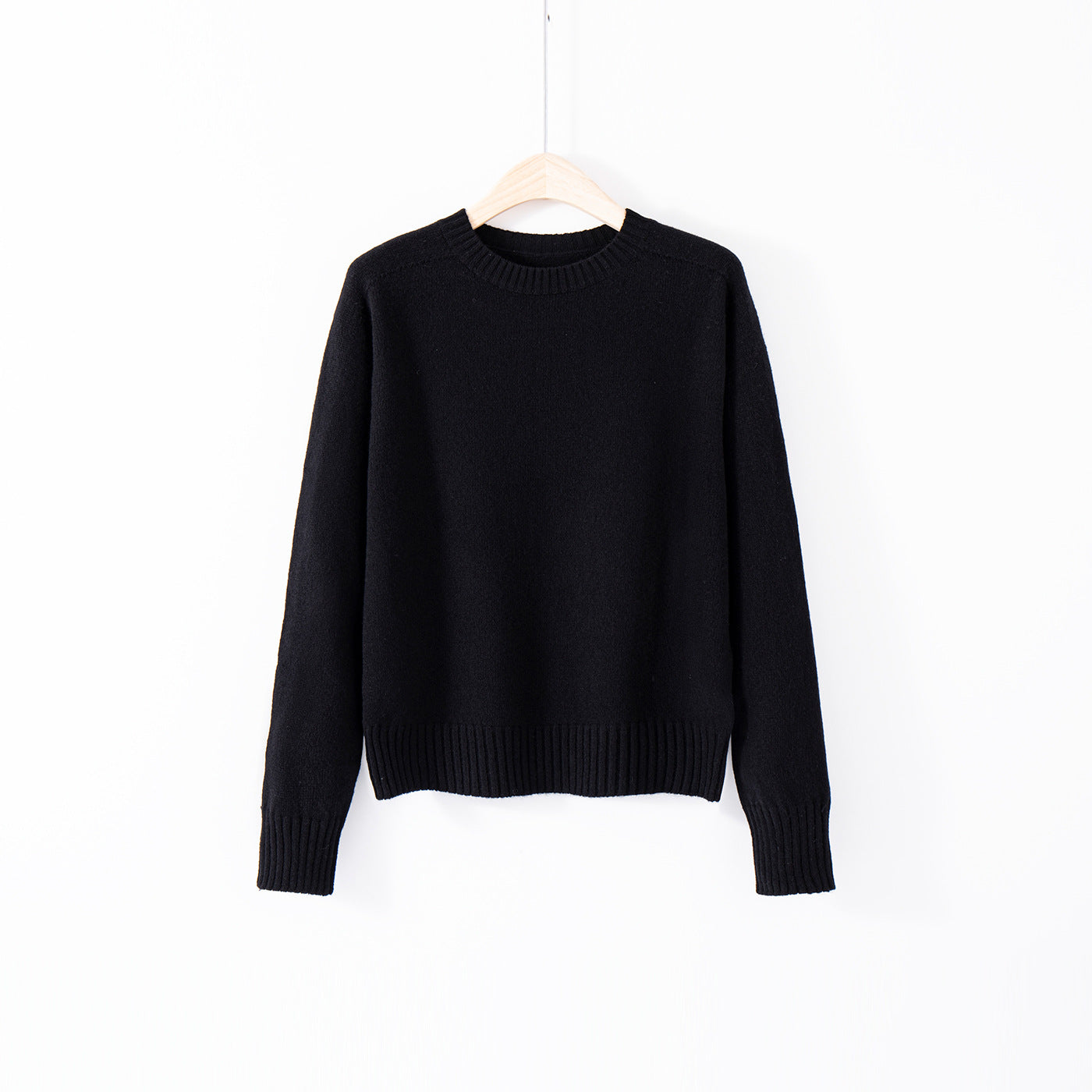 Crew-neck Long-sleeve Top Relaxed-fit Base Layer Effortless Laid-back Style